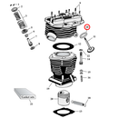 Cylinder Parts Diagram Exploded View for Harley Panhead 10) 48-65 Panhead. KPMI valve seat, intake/exhaust. Replaces OEM: 18057-48