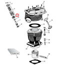 Cylinder Parts Diagram Exploded View for Harley Panhead 5) 48-65 Panhead. Manley steel valve spring collar, lower (set of 4). Replaces OEM: 18222-48