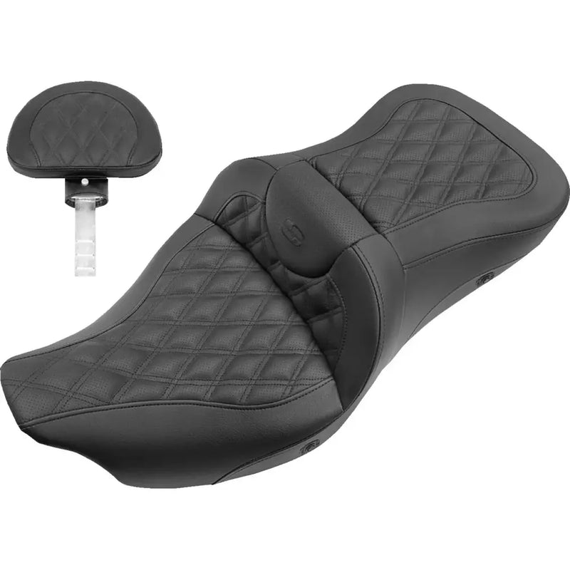 Saddlemen Asiento Roadsofa Lattice Stitch para Harley