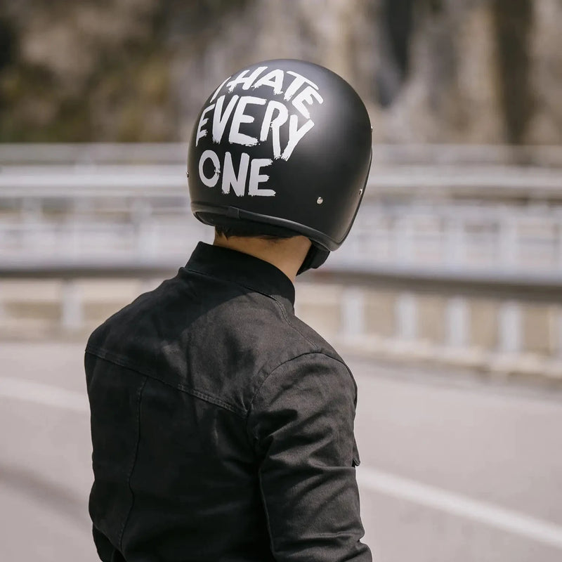 DMD Retro Graphic Open Motorcycle Helmet  - Customhoj