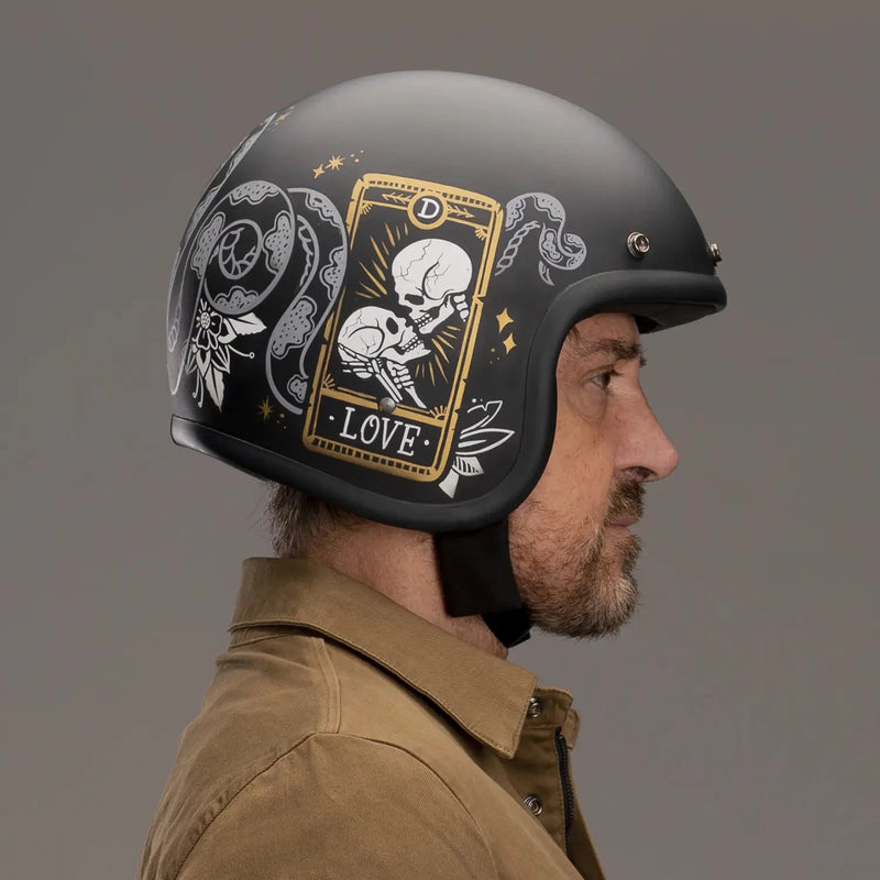 DMD Retro Graphic Open Motorcycle Helmet  - Customhoj