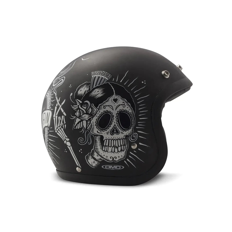 DMD Retro Graphic Open Motorcycle Helmet Sin Fin / XS (54cm)  - Customhoj