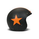 DMD Retro Star Open Motorcycle Helmet Black/Orange / XS (54cm)  - Customhoj