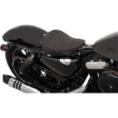 Drag Specialties Bobber Solo Seat for Harley 10-22 XL Sportster / Double Diamond Black / Red  - Customhoj