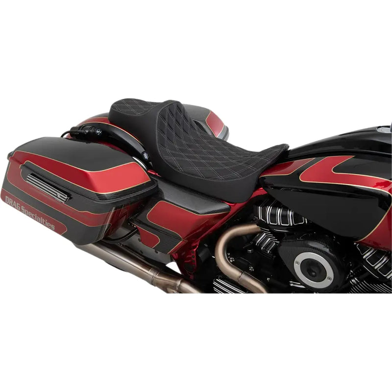 Drag Specialties Asiento Predator III de alcance extendido para Harley 