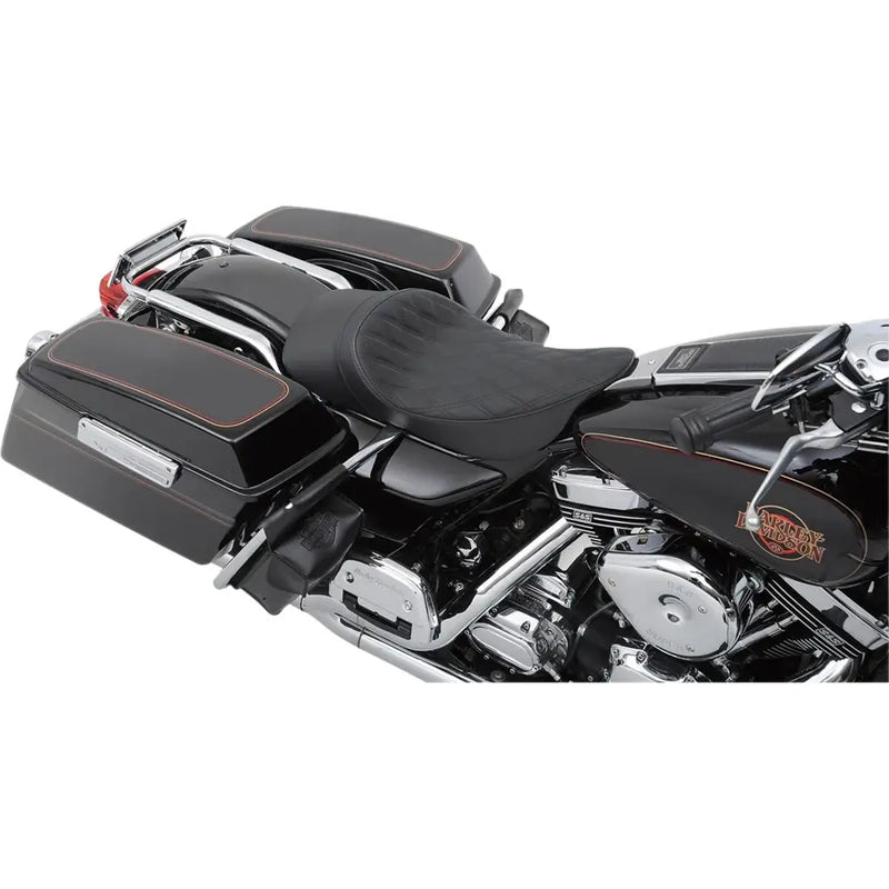 Drag Specialties Asiento solo delantero de perfil bajo EZ-ON para Harley 