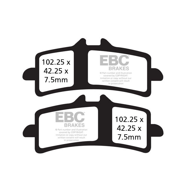 EBC Double-H Sintered Front Brake Pads for Kawasaki Ninja H2 Carbon ZX 1000 2017