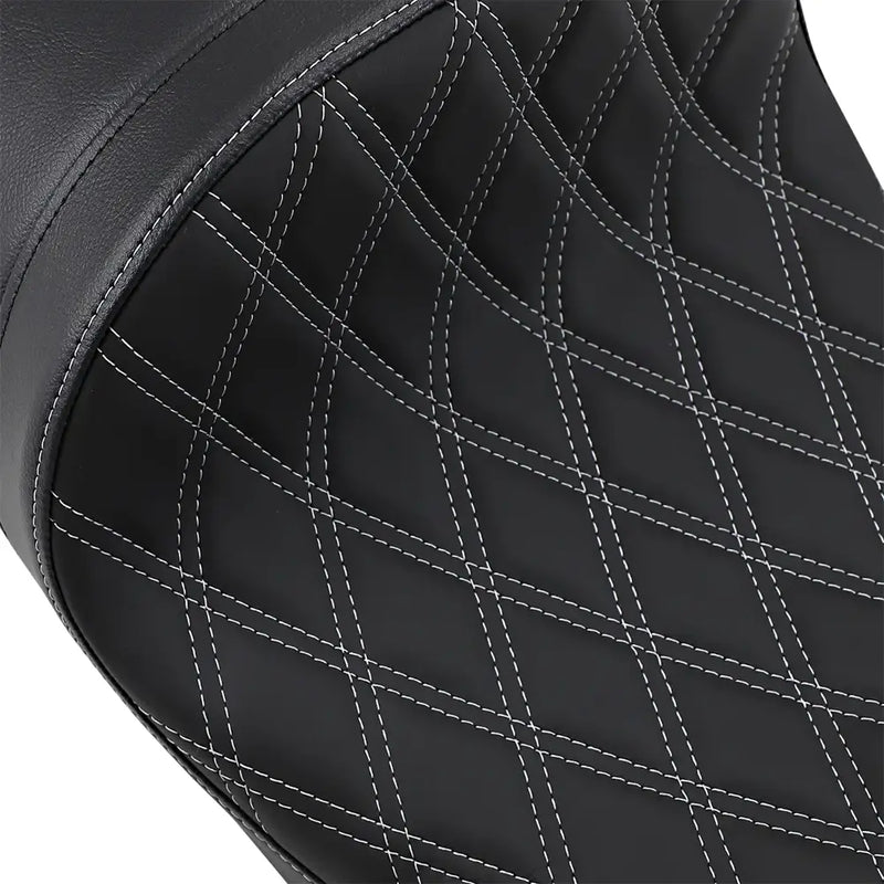 Drag Specialties Asiento solo delantero de perfil bajo EZ-ON para Harley 