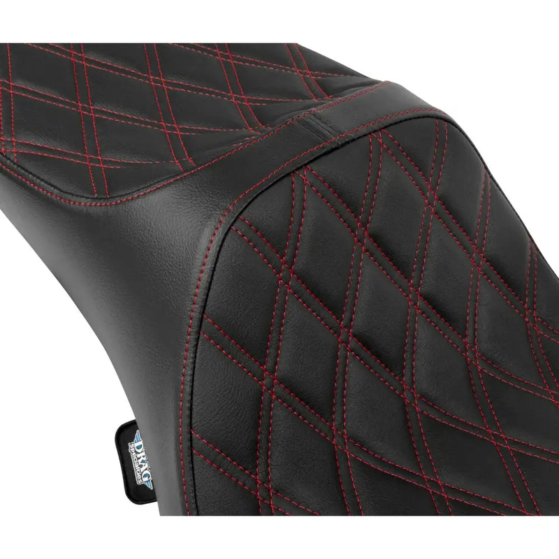 Drag Specialties Asiento Predator III 2-Up Extended Reach para Harley