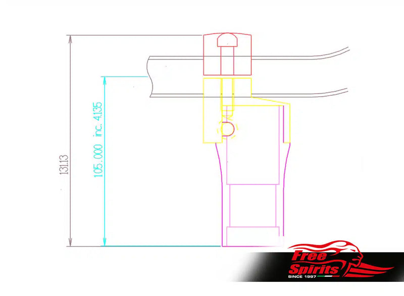 Free Spirits Springer Handlebar Risers Black