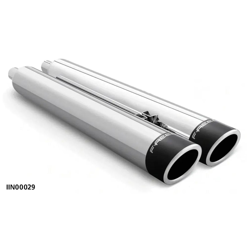 Freedom Performance 4" Slip-On Mufflers for Indian 14-21 Chief / Chrome / Black Liberty End Caps  - Customhoj