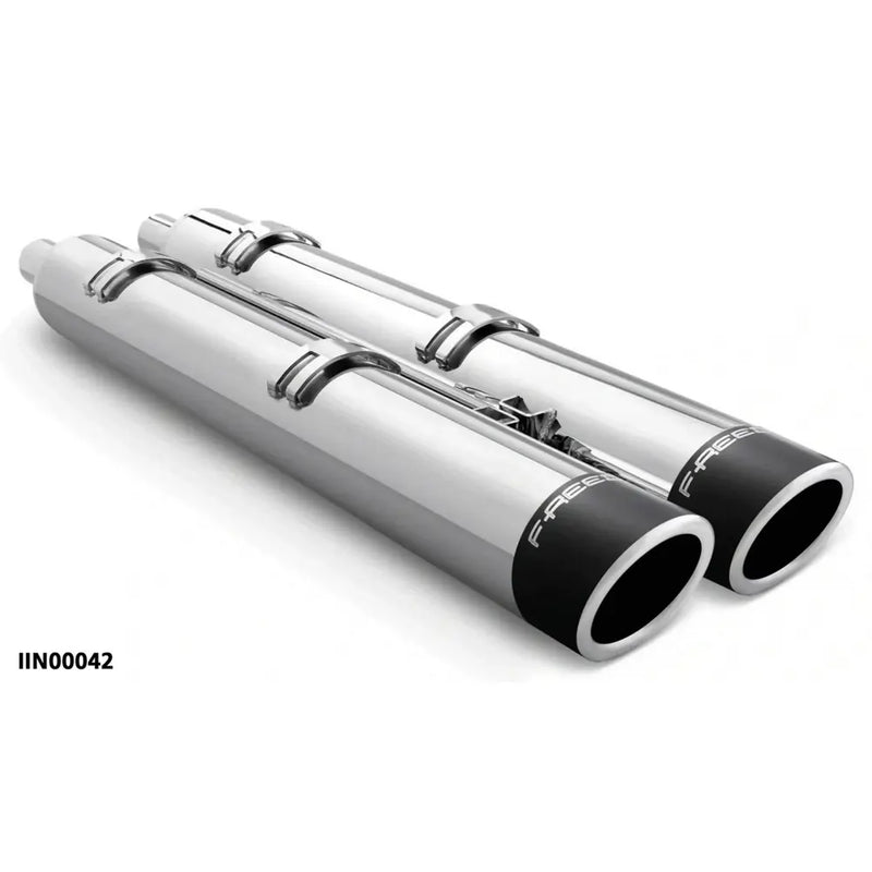 Freedom Performance 4" Slip-On Mufflers for Indian 14-21 Chieftain / Chrome / Black Liberty End Caps  - Customhoj