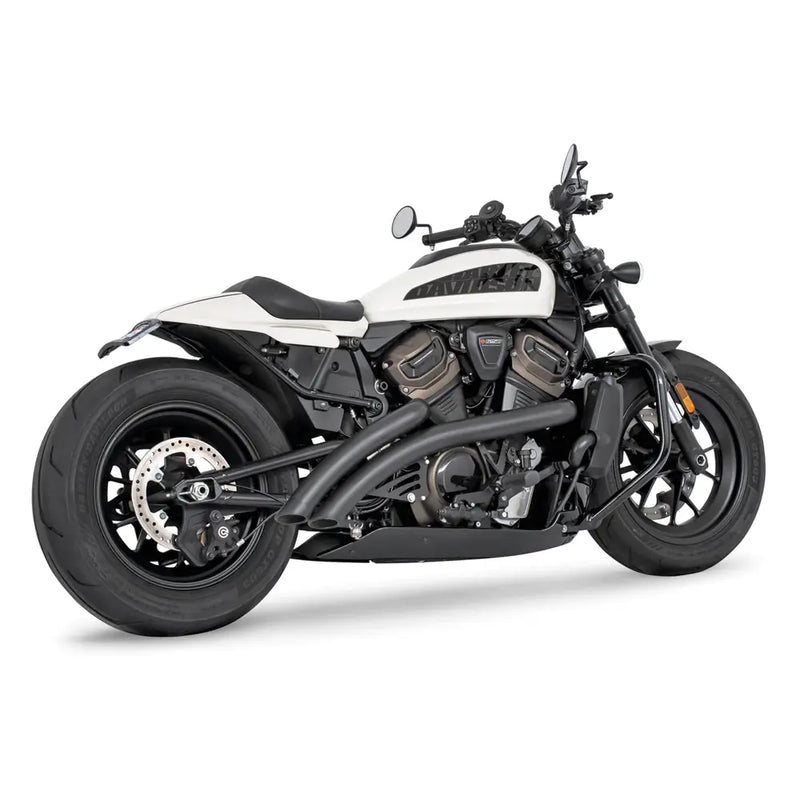 Freedom Performance Radical Radius Slash Cut Exhaust for Harley 21-25 Sportster S RH1250S / Black / Black  - Customhoj