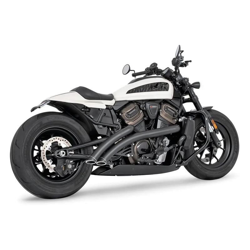 Freedom Performance Radical Radius Slash Cut Exhaust for Harley 21-25 Sportster S RH1250S / Black / Sculpted Black  - Customhoj