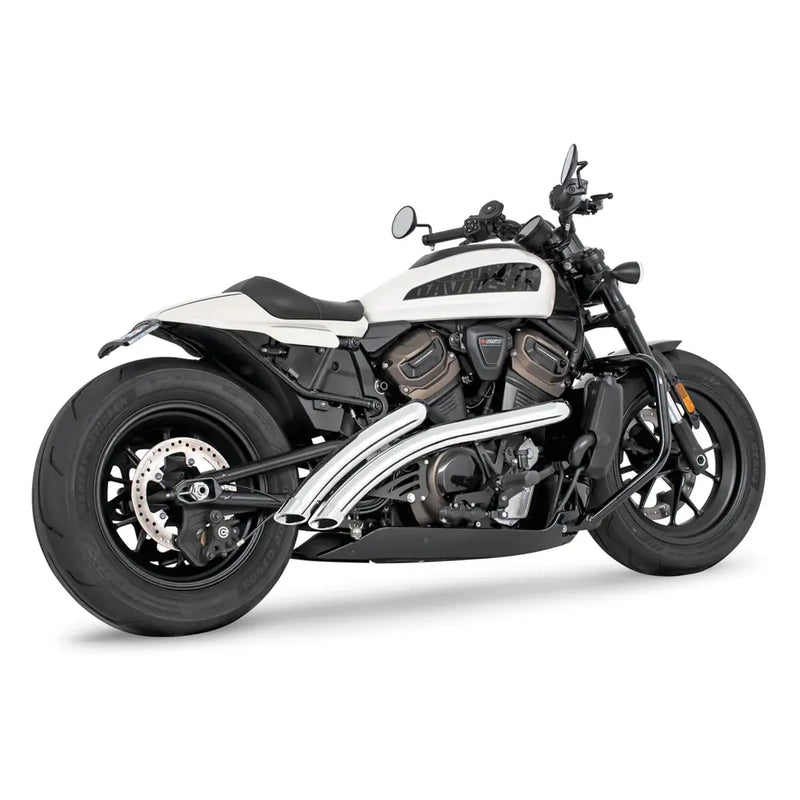 Freedom Performance Radical Radius Slash Cut Exhaust for Harley 21-25 Sportster S RH1250S / Chrome / Chrome  - Customhoj