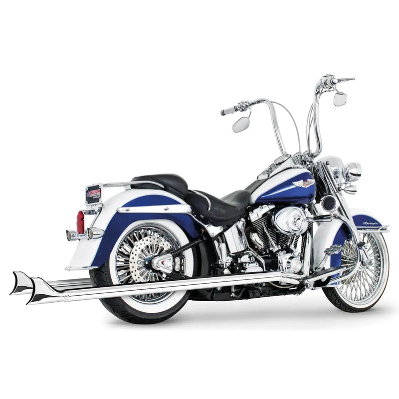 Freedom Performance Sharktail True Duals Exhaust for Harley 07-17 Softail (excl. Breakout / Rocker) / Chrome / 42"  - Customhoj