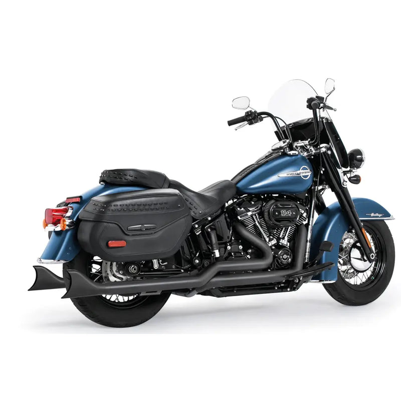 Freedom Performance Sharktail True Duals Exhaust for Harley 18-25 Softail (read note) (excl. Fat Boy / Breakout) / Black / 33"  - Customhoj