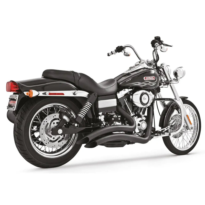 Freedom Performance Sharp Curve Radius Scallop Exhaust for Harley 06-17 Dyna (excl. FLD) / Black  - Customhoj