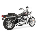 Freedom Performance Sharp Curve Radius Slash Cut Exhaust for Harley 06-17 Dyna (excl. FLD) / Chrome / Chrome  - Customhoj