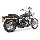 Freedom Performance Sharp Curve Radius Straight Star Exhaust for Harley 06-17 Dyna (excl. FLD) / Black / Chrome  - Customhoj