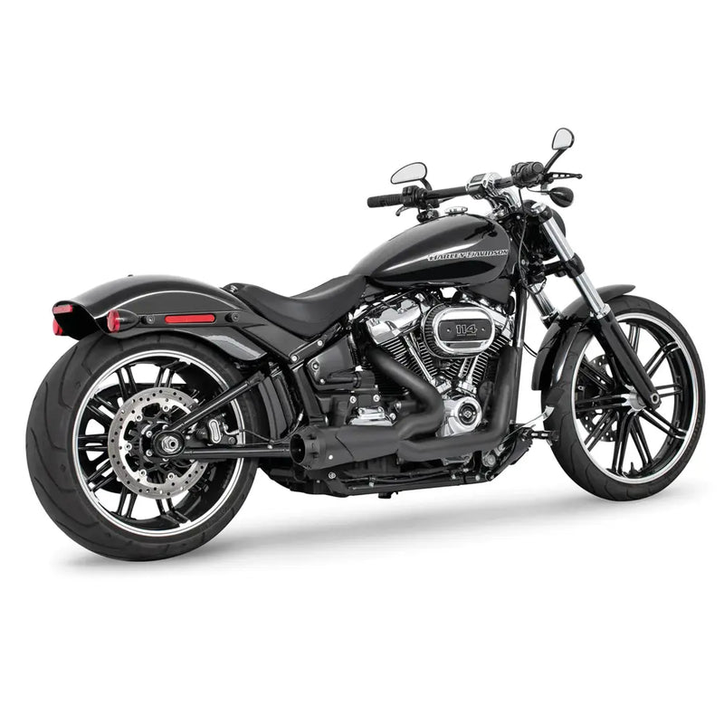 Freedom Performance Shorty American Outlaw 2-into-1 Exhaust for Harley 18-25 Softail (read note) / Black / Black  - Customhoj
