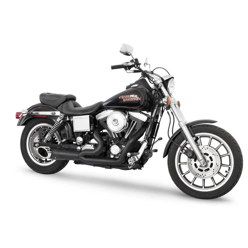 Freedom Performance Shorty Turn Out 2-into-1 Exhaust for Harley 06-17 Dyna / Black / Chrome  - Customhoj