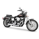 Freedom Performance Shorty Turn Out 2-into-1 Exhaust for Harley 06-17 Dyna / Chrome / Sculpted Black  - Customhoj