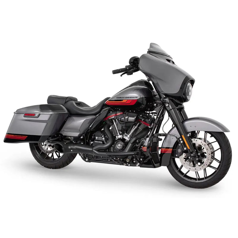 Freedom Performance Shorty Turn Out 2-into-1 Exhaust for Harley 17-25 Touring / Black / Black  - Customhoj