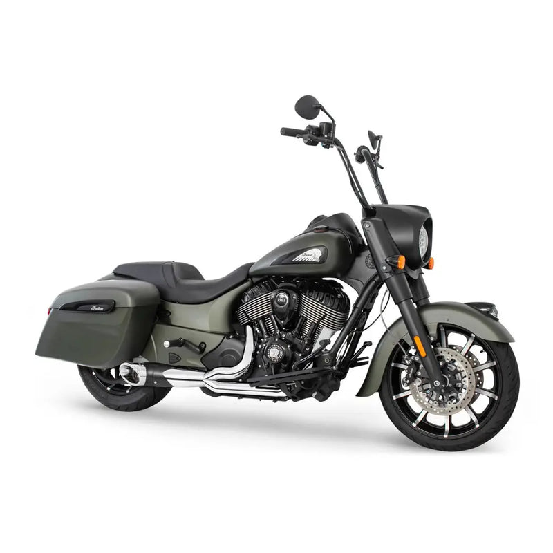 Freedom Performance Shorty Turn Out Slash Cut 2-into-1 Exhaust for Indian 14-25 Roadmaster / Springfield / Chrome/Black / Chrome  - Customhoj