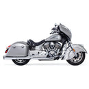 Freedom Performance Union 2-into-1 Exhaust for Indian 14-25 Roadmaster / Springfield / Chrome / Straight Cut Sculpted Black  - Customhoj