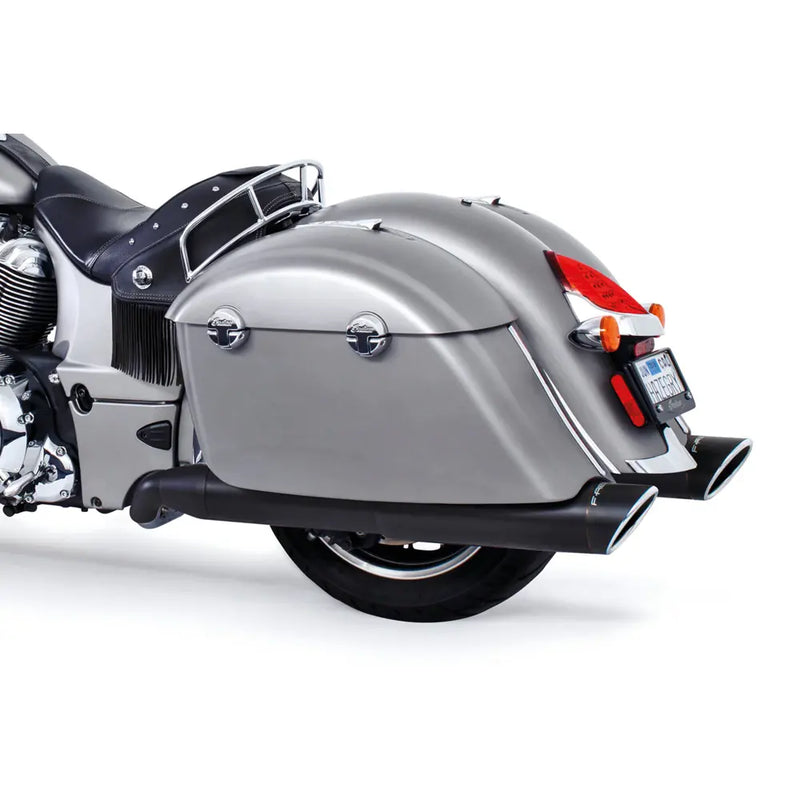 Freedom Performance Union Ghost Muffler for Indian 14-21 Chieftain / Black / Slash Cut Sculpted Black  - Customhoj