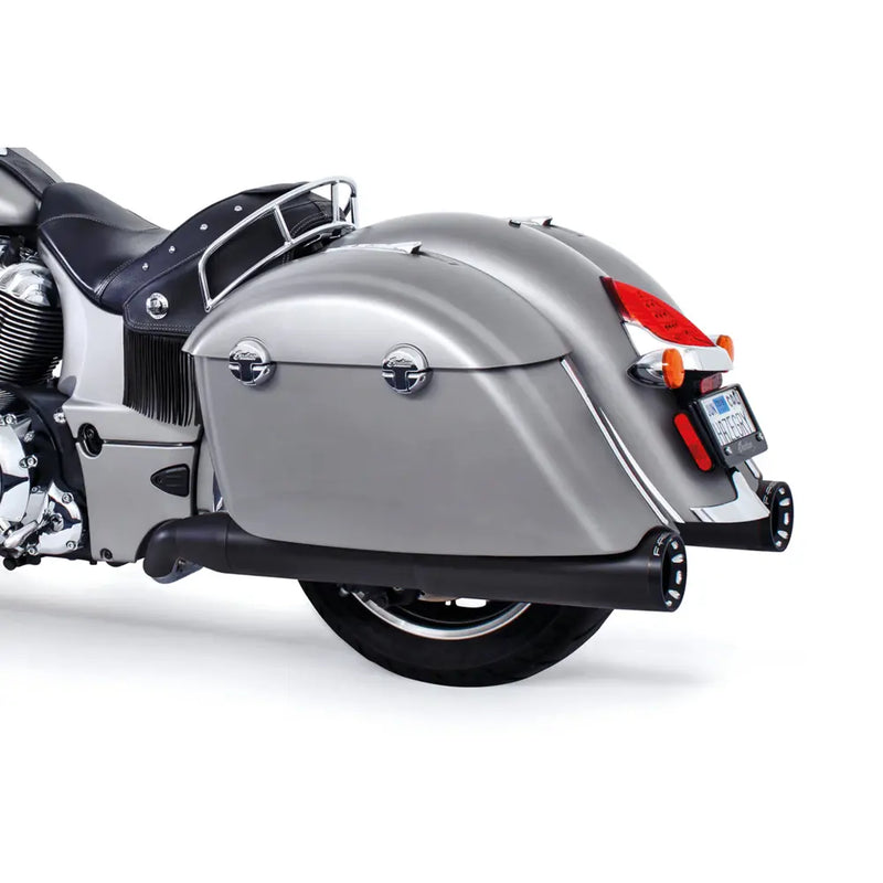 Freedom Performance Union Ghost Muffler for Indian 14-21 Chieftain / Black / Straight Cut Sculpted Black  - Customhoj