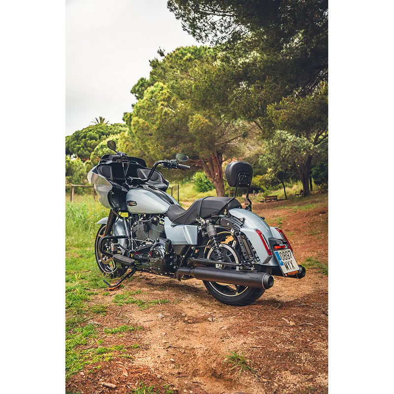 Pato Negro Bombardier EC Aprobado Euro Slip-On Silenciadores para Harley