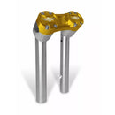 Heinz Bikes Clubstyle Pullback Aluminium Fat Bar Handlebar Risers Silver / Gold / 10" (25.4cm)