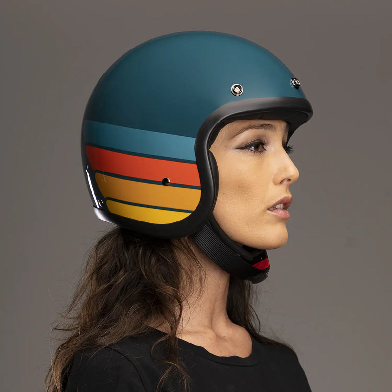 DMD Casco de moto abierto Retro Custom