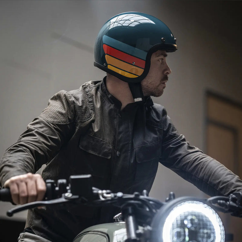 DMD Casco de moto abierto Retro Custom