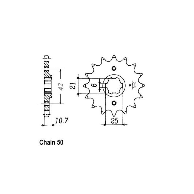 JT Sprockets Front Sprocket Honda CB650 Z, B 79-81 JT Front Sprocket for Honda Customhoj