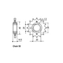 JT Sprockets Front Sprocket Honda CB750 KA/KB JT Front Sprocket for Honda Customhoj