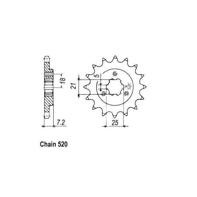 JT Sprockets Front Sprocket Suzuki DR600S-SU,R,RU,G,H,J 85-89 JT Front Sprocket for Suzuki Customhoj