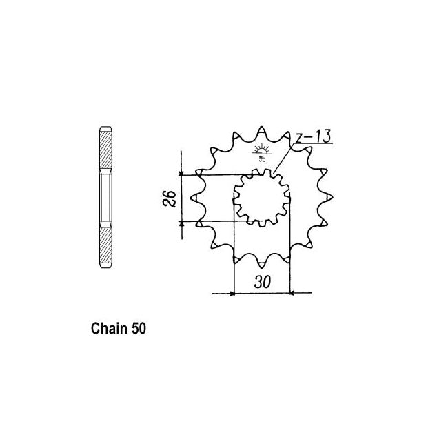 JT Sprockets Front Sprocket Triumph 1000 Daytona 91-92 JT Front Sprocket for Triumph Customhoj