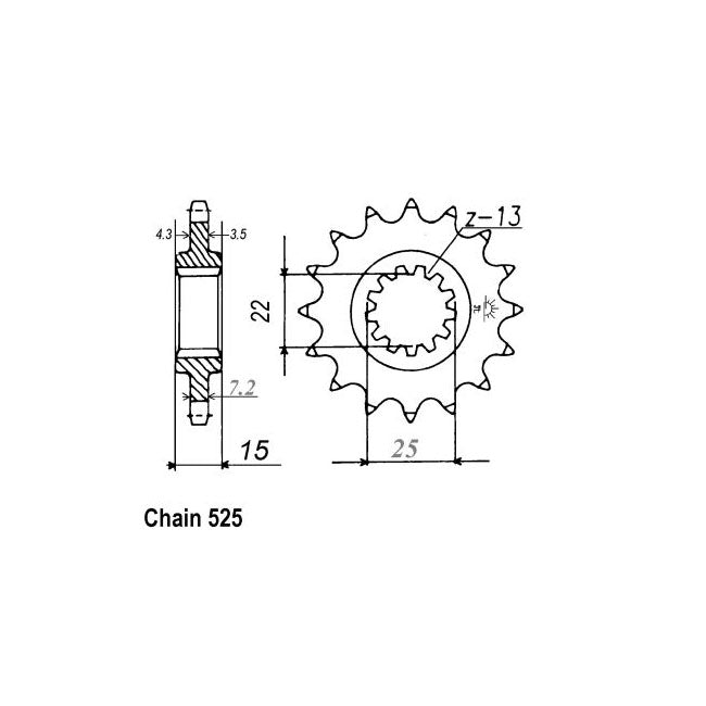 JT Sprockets Front Sprocket Triumph 600 Daytona 03-04 JT Front Sprocket for Triumph Customhoj