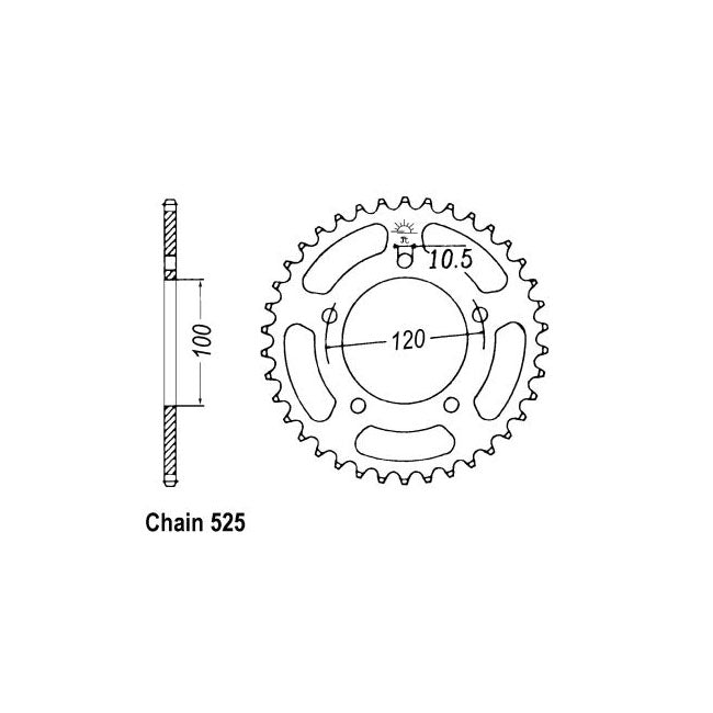 JT Sprockets Rear Sprocket Aprilia 1000 RSV Mille 99-03 JT Rear Sprocket for Aprilia Customhoj