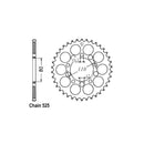 JT Sprockets Rear Sprocket Honda VT600C Shadow (VLX) 89-07 JT Rear Sprocket for Honda Customhoj