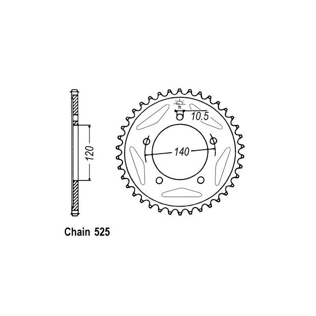 JT Sprockets Rear Sprocket Suzuki DL1000 V-Strom K2-K9, L0 02-10 JT Rear Sprocket for Suzuki Customhoj