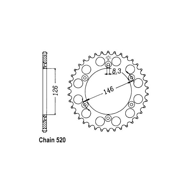 JT Sprockets Rear Sprocket Suzuki DR-Z400 00-07 JT Rear Sprocket for Suzuki Customhoj