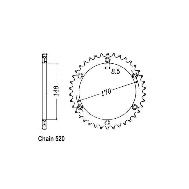 JT Sprockets Rear Sprocket Suzuki DR750S-UK Big 89 JT Rear Sprocket for Suzuki Customhoj