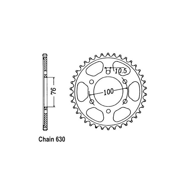 JT Sprockets Rear Sprocket Suzuki GS1000 All 78-82 JT Rear Sprocket for Suzuki Customhoj