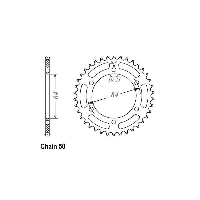 JT Sprockets Rear Sprocket Suzuki GS400C,EC,N,EN 77-79 JT Rear Sprocket for Suzuki Customhoj