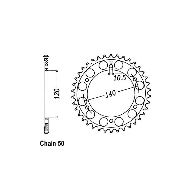 JT Sprockets Rear Sprocket Suzuki GSX-R1300 Hayabusa X - K7 99-07 JT Rear Sprocket for Suzuki Customhoj