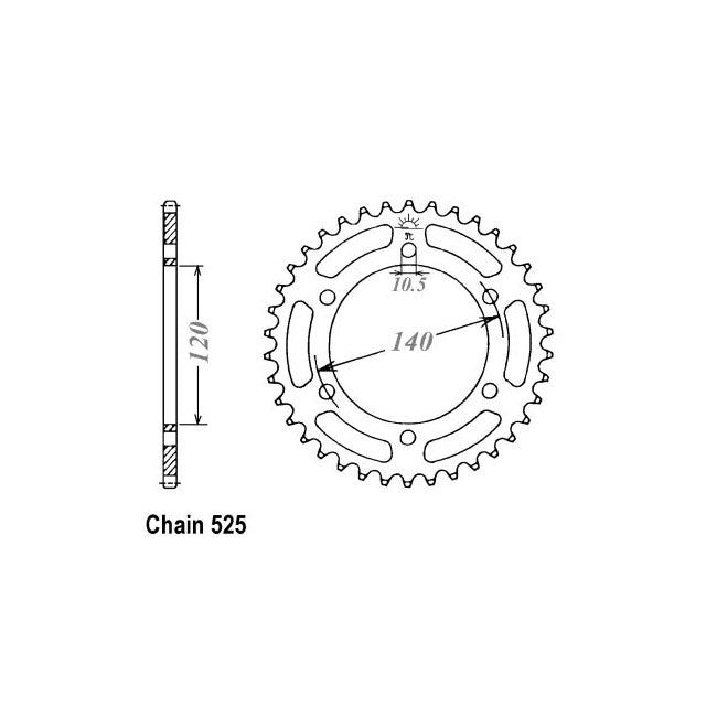 JT Sprockets Rear Sprocket Suzuki GSX-R600 V SRAD 97 JT Rear Sprocket for Suzuki Customhoj